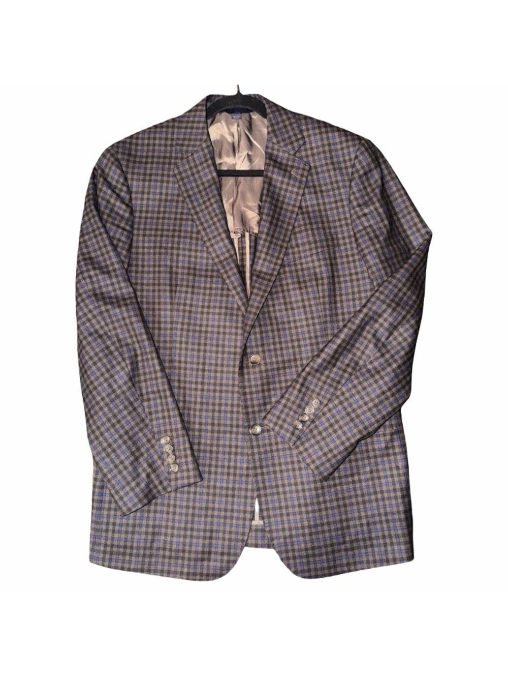 Max Davoli Baroni Vitale Barberis Canonico 42R Sport Coat Cashmere Wool Plaid